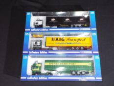 Diecast - three 1:50 scale trucks by Universal Hobbies in original boxes,