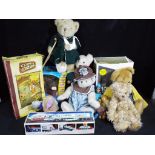 A good mixed lot to include six bears, a Furby by tiger electronics, TV Monkey,