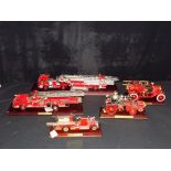 Diecast - Franklin Mint - a collection of five unboxed Franklin Mint Fire Vehicles in various