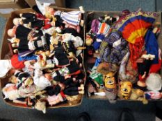 Two boxes containing International Costume Collector Dolls [2]