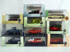 Diecast - ten 1:76 scale and one 1:43 scale diecast vehicles in original boxes by Oxford Diecast