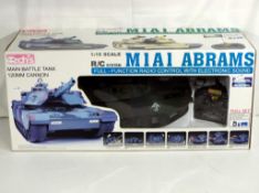 Radio Controlled - a boxed 1:16 scale M1A1 Abrams radio controlled tank by Techs,