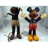 Walt Disney Mickey Mouse - a very early Dean's Rag Doll 1930s cloth Mickey Mouse soft toy with