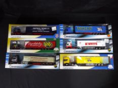 Diecast - six 1:50 scale trucks by Cararama, includes 569014, 569012 and similar,