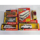 Diecast - six Dinky diecast vehicles, includes 271 Ford Transit Ambulance, 123 Princess,