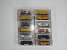 Model Railways - Fleishmann - a collection of twelve boxed items of N gauge rolling stock by