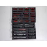 Model Railways - 33 unboxed N gauge coaches and wagons by Fleishmann,