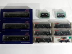 Model Railways - eight N gauge coaches and three tanker wagons by Bachmann and Fleischmann in