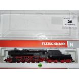 Fleischmann N gauge - a locomotive 2-10-0 with tender DCC # 715201 packaging states NEM,