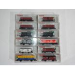 Model Railways - Fleischmann - twelve boxed items of N gauge wagons by Fleichmann, including 8205,