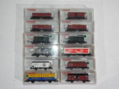 Model Railways - Fleischmann - twelve boxed items of N gauge wagons by Fleichmann, including 8205,