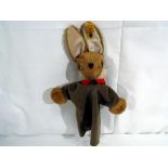 Steiff - a Steiff hand puppet in the form of a rabbit with Steiff button and label in ear,