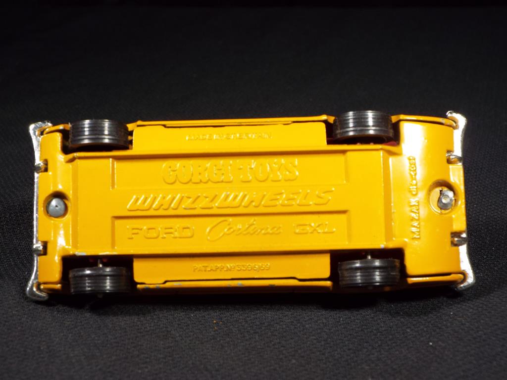 Diecast - Corgi 313 Graham Hill Ford Cortina GXL in mustard, - Image 4 of 5