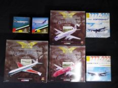 Diecast - Corgi, Herpa, Dragon Wings - seven aeroplanes in original boxes comprising 47603, 47602,