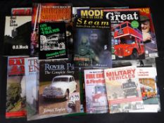 Railway and Motoring Books - twenty hardback and paperback books to include Steam Tales from the