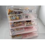 Dolls House accessories - a perspex storage box,