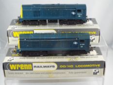 Model Railways - two Wrenn OO gauge class 20 diesel locomotives,