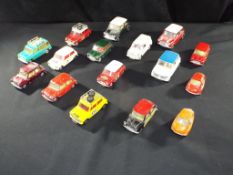 Diecast - Corgi - sixteen unboxed diecast vehicles predominantly Mini Coopers but includes two