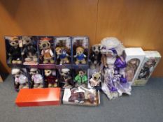 Dolls - a lot to include a quantity of meerkat stuffed toys and collectors dolls [2] Est £20 - £40.