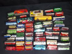 Diecast - Corgi, Diny and others - in excess of 50 unboxed buses to include Mettoy clockwork bus,