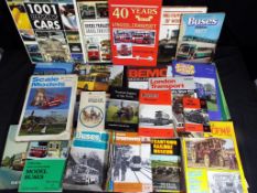 Books - in excess of 50 hardback books and magazines to include Buses by Ian Allan from the 1970s,