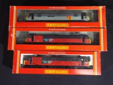 Model Railways - three Hornby OO gauge electric locomotives comprising two class 90 and a class 86,