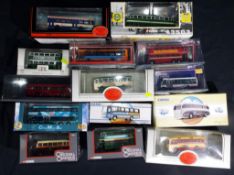 Diecast - EFE, Corgi - fourteen EFE and Corgi boxed diecast model buses,