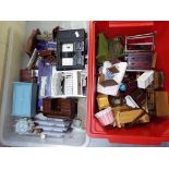 Dolls House Accessories - two boxes containing a good mixed lot of miniature doll's house furniture