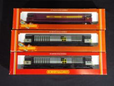 Model Railways - three class 58 Hornby OO gauge diesel locomotives,