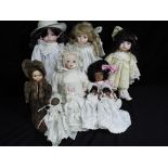 A collection of good quality ceramic collector dolls to include Knightsbridge,