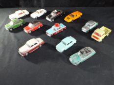 Diecast - Corgi - twelve unboxed diecast vehicles to include a Rover 90, Austin Cambridge,