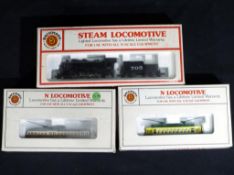 Model Railways - Bachmann - three items of rolling stock comprising steam locomotive a 2-8-0 #4821,