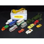 Diecast - Dinky - thirteen diecast vehicles plus 742 Crane Jib, lot includes Atlantean Bus,