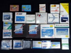 Diecast - Herpa and Schabak - 22 diecast aeroplanes in original boxes with three empty boxes,