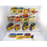 Diecast - Matchbox and Lesney Moko - twelve diecast vehicles in boxes with three empty boxes to