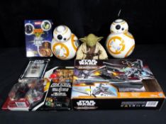 Star Wars - seven modern items to include two BB8 Droids,
