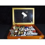 Dolls House accessories - a glass fronted display box,