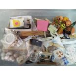 Dolls House accessories - a large amount of dolls house craft and spares accessories to include