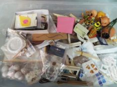 Dolls House accessories - a large amount of dolls house craft and spares accessories to include
