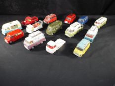 Diecast - Corgi - fourteen unboxed diecast vehicles to include Ford Thames Caravan x 3,