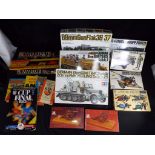 Model Kits - Tamiya and others - nine model kits by Tamiya and others in original boxes with