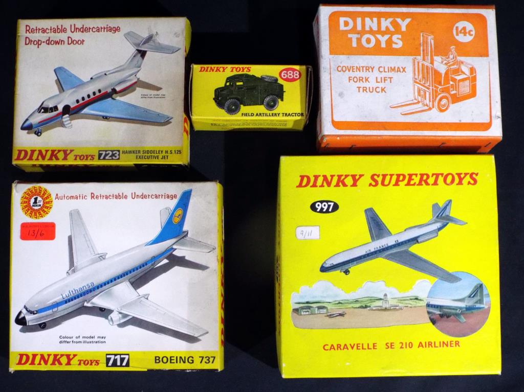 Diecast - Dinky - five diecast vehicles in original boxes comprising 688, 723, 717,