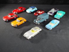 Diecast - Corgi - ten diecast vehicles, unboxed, to include Chevrolet Corvette, two MGB GTs,