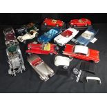 Diecast - Franklin Mint and other - twelve 1:24 scale diecast unboxed vehicles,