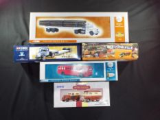 Diecast - Corgi - Corgi- Five boxed 1:50 scale trucks and buses including 16702 Scammel Highwayman