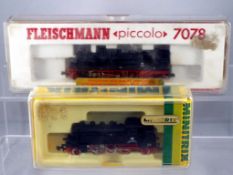 Model Railways - Fleischmann and Minitrix - two steam locomotives in original boxes comprising a