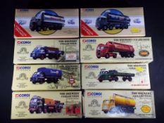 Diecast - Corgi - eight 1:50 scale diecast trucks in original boxes predominantly from Brewery