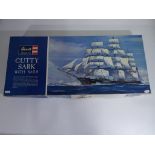 Model Boats - a Revell 1:1200 scale Cutty Sark with sails in original box with instructions,