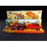 Diecast - Corgi Massey Ferguson 165 Tractor with trailer in original box appears in near mint to