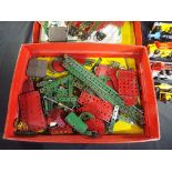 Meccano, Matchbox - A quantity of vintage mainly red and green Meccano.